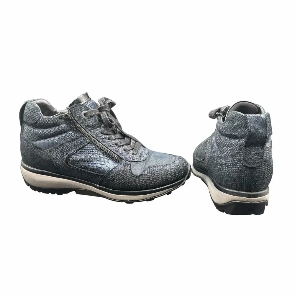 Xsensible Stretchwalker Zip Lace Sneakers Dark Blue Women 7.5 EU 38
